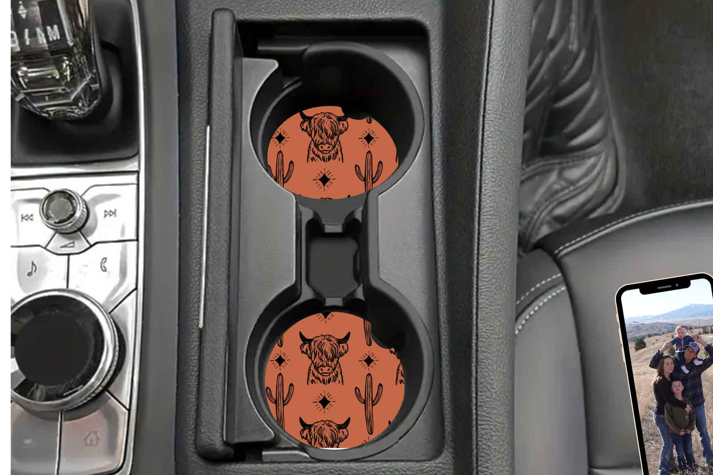 Highland Cow Car Coasters