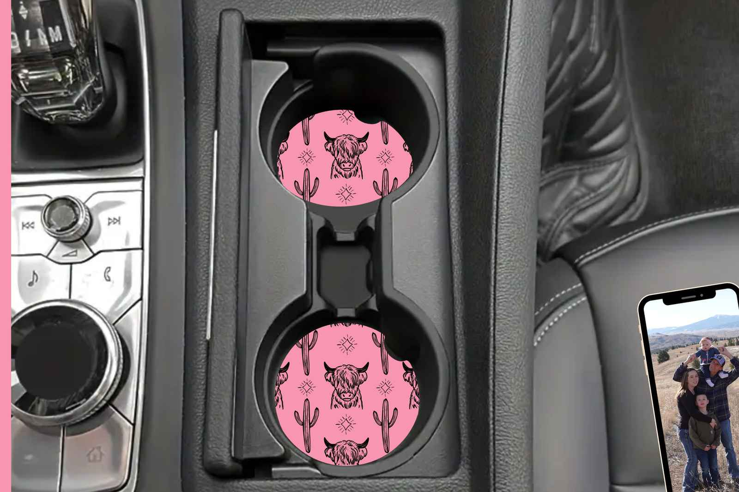 Highland Cow Car Coasters