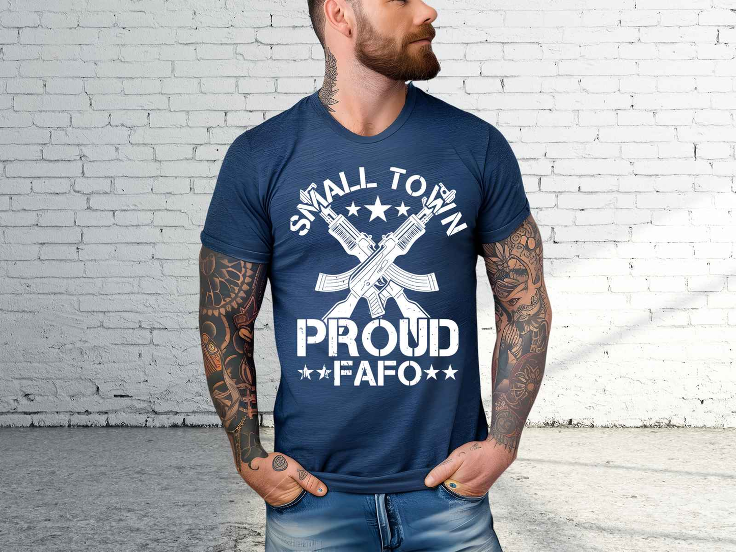 Small Town Proud Shirt Navy