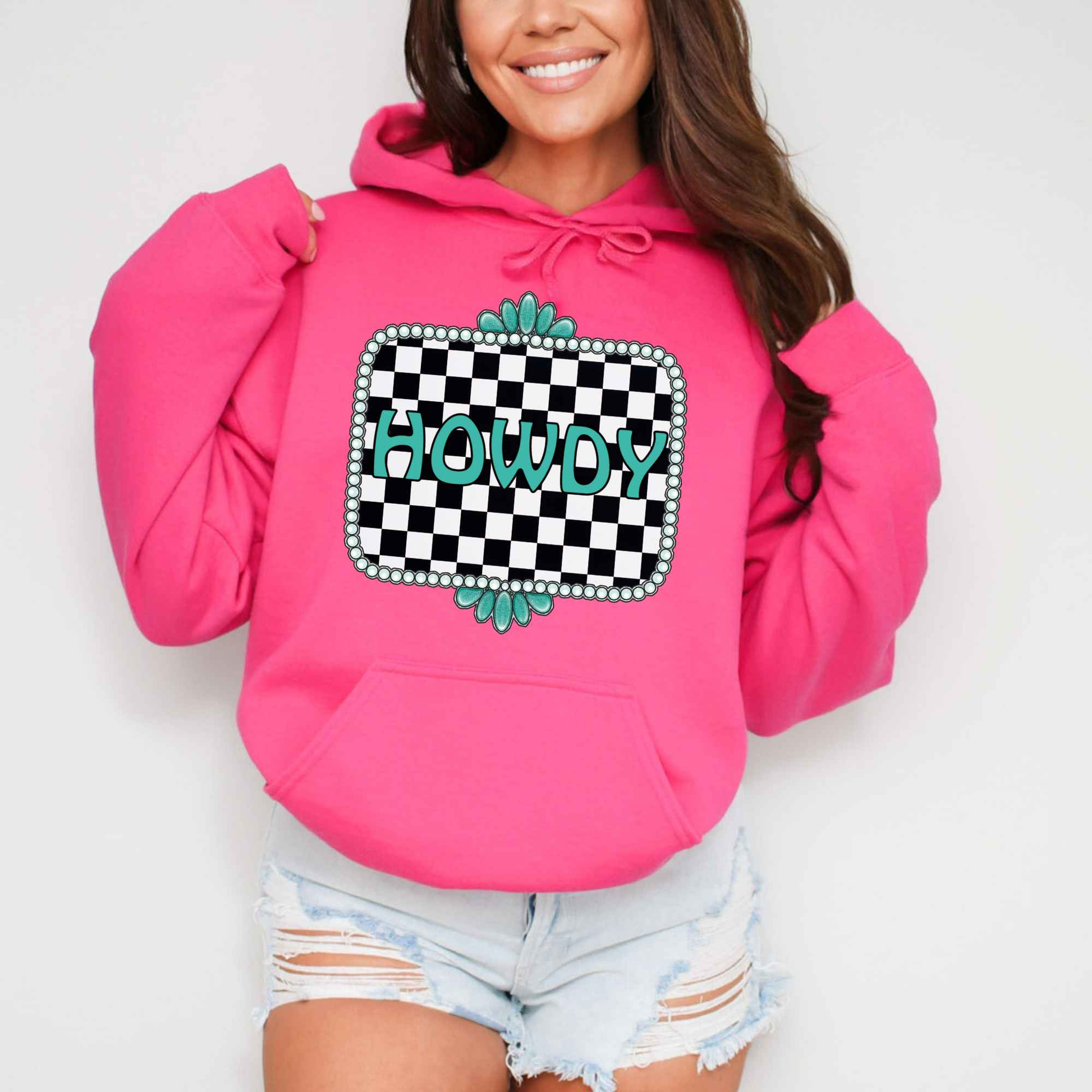 Checkered Howdy Hoodie