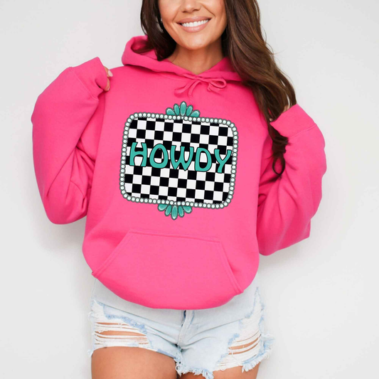 Checkered Howdy Hoodie