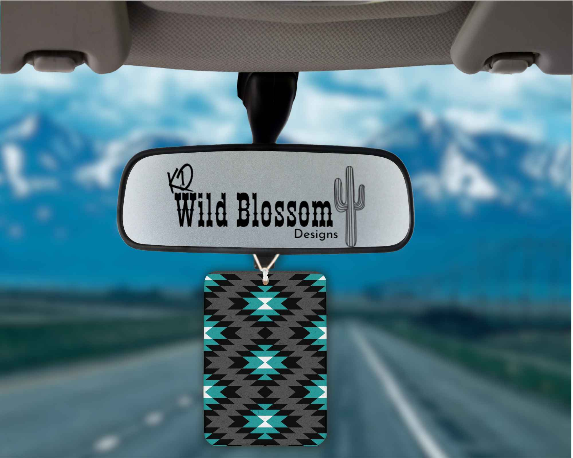 Turquoise Aztec Felt Freshie
