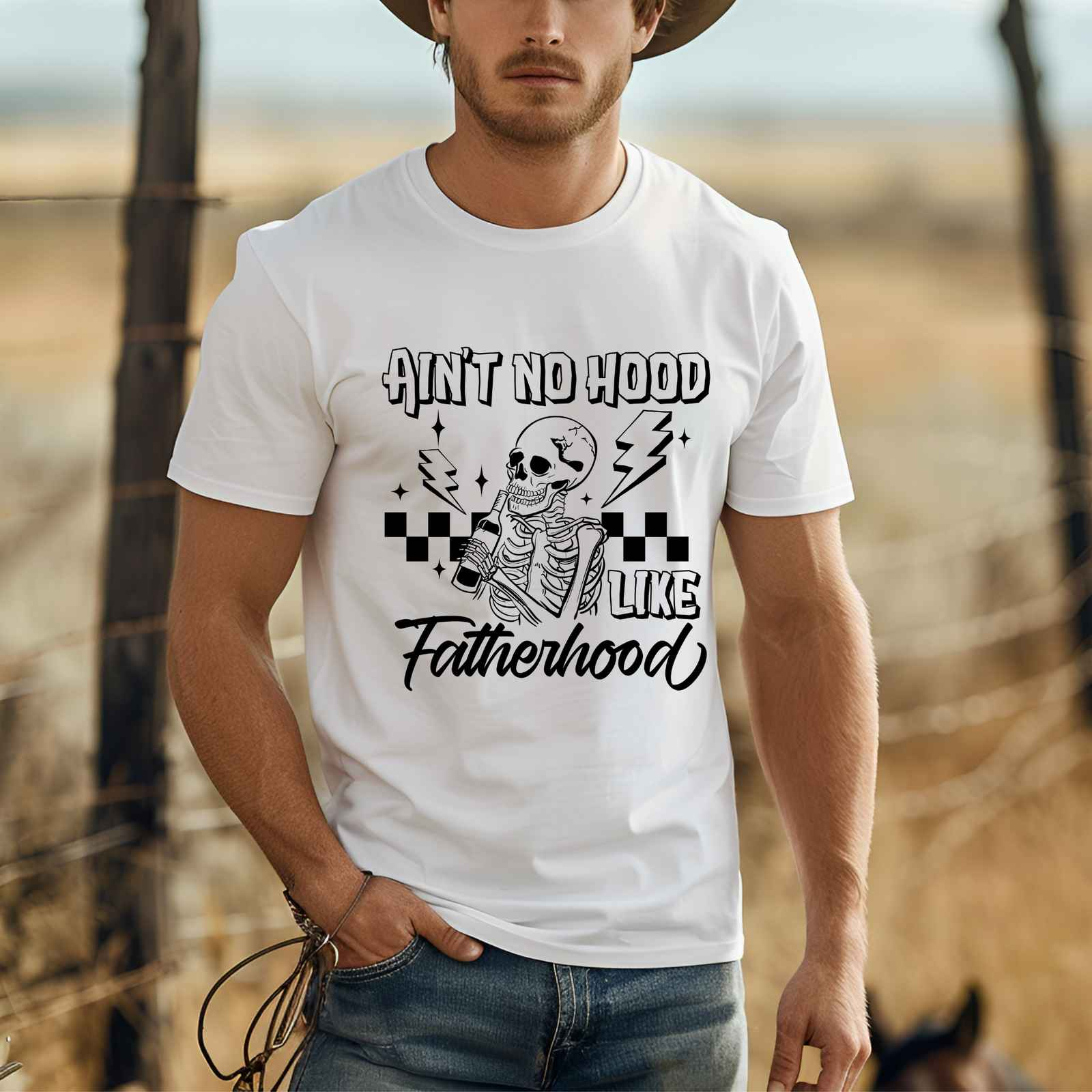 Ain’t No Hood like Fatherhood Shirt White