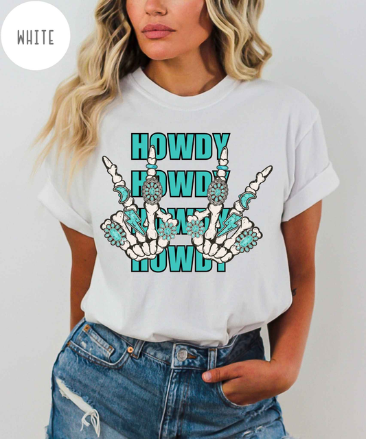 Howdy Skelly Comfort Colors Tee