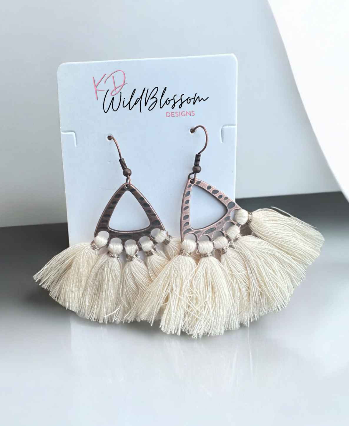 Bohemian Tassel Earrings White