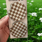 Brown Checkered Car Coasters
