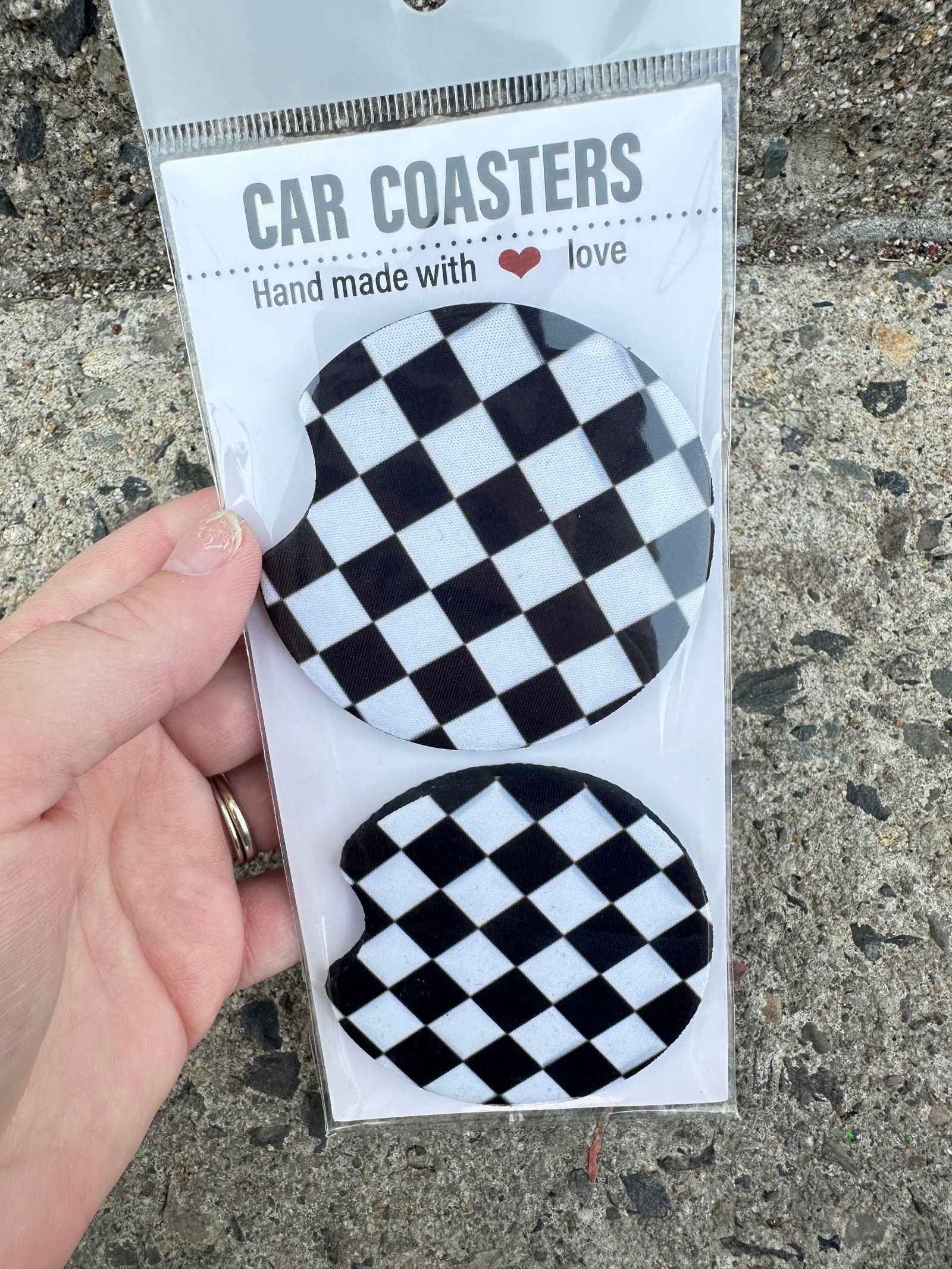Checkered Car Coasters
