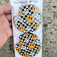Retro Checkered Happy Face Car Coasters