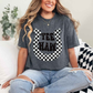Checkered YeeHaw Tee Dark Heather