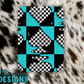 Checkered Spade Felt Freshie
