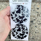 Cow Print Car Coasters