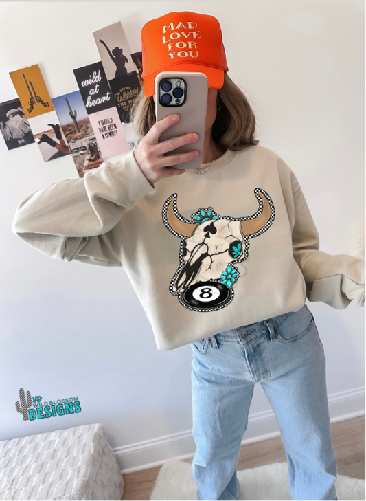 Cowgirl Bull Skull Crew