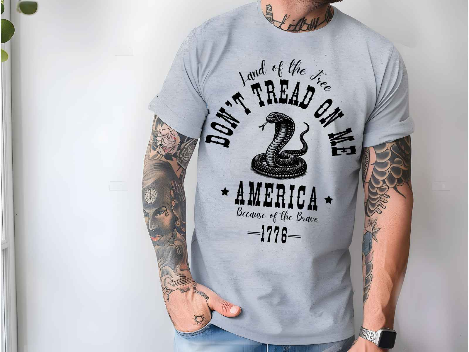 Don’t Tread On Me Shirt Athletic Gray
