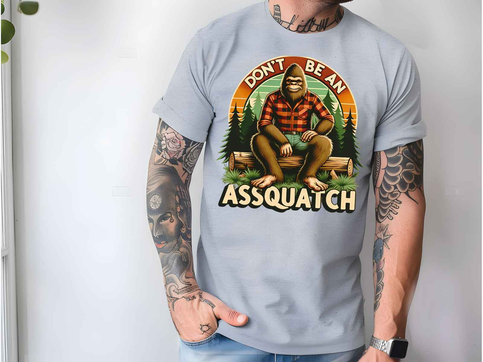 Don’t be a Assquatch Shirt Athletic Gray