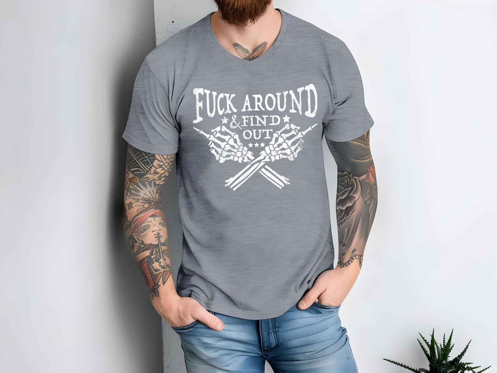 F*ck Around and Find Out Shirt Graphite