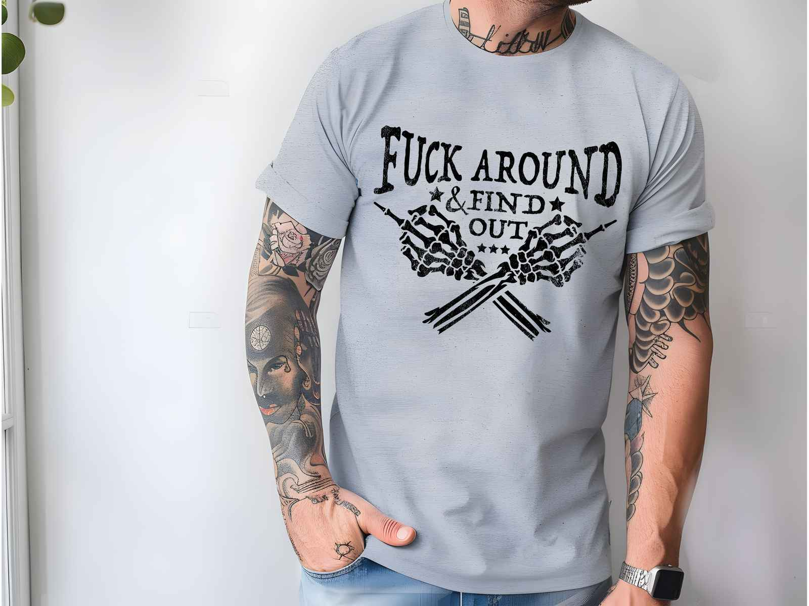 F*ck Around and Find Out Shirt Athletic Gray