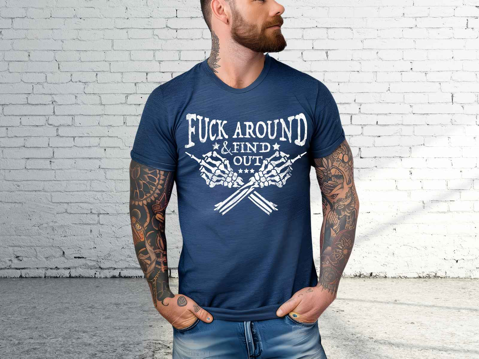F*ck Around and Find Out Shirt Navy