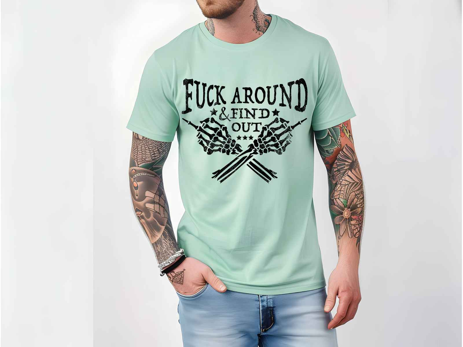 F*ck Around and Find Out Shirt Mint Green