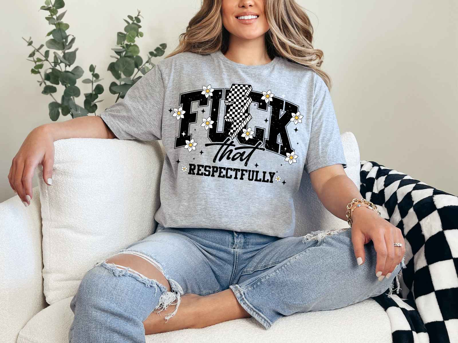 F*ck That Respectfully Tee Athletic Gray