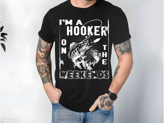Hooker on the Weendends Shirt Black
