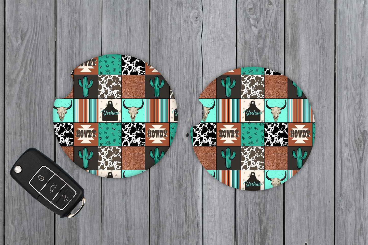 Howdy Car Coasters