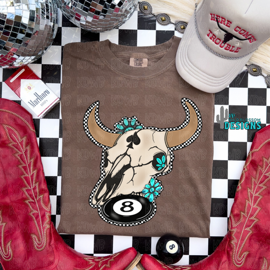 Cowgirl Bull Skull Shirt