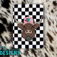 Western Checkered Highland Felt Freshie