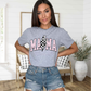 Pink Checkered Mama Tee