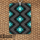 Turquoise Aztec Felt Freshie