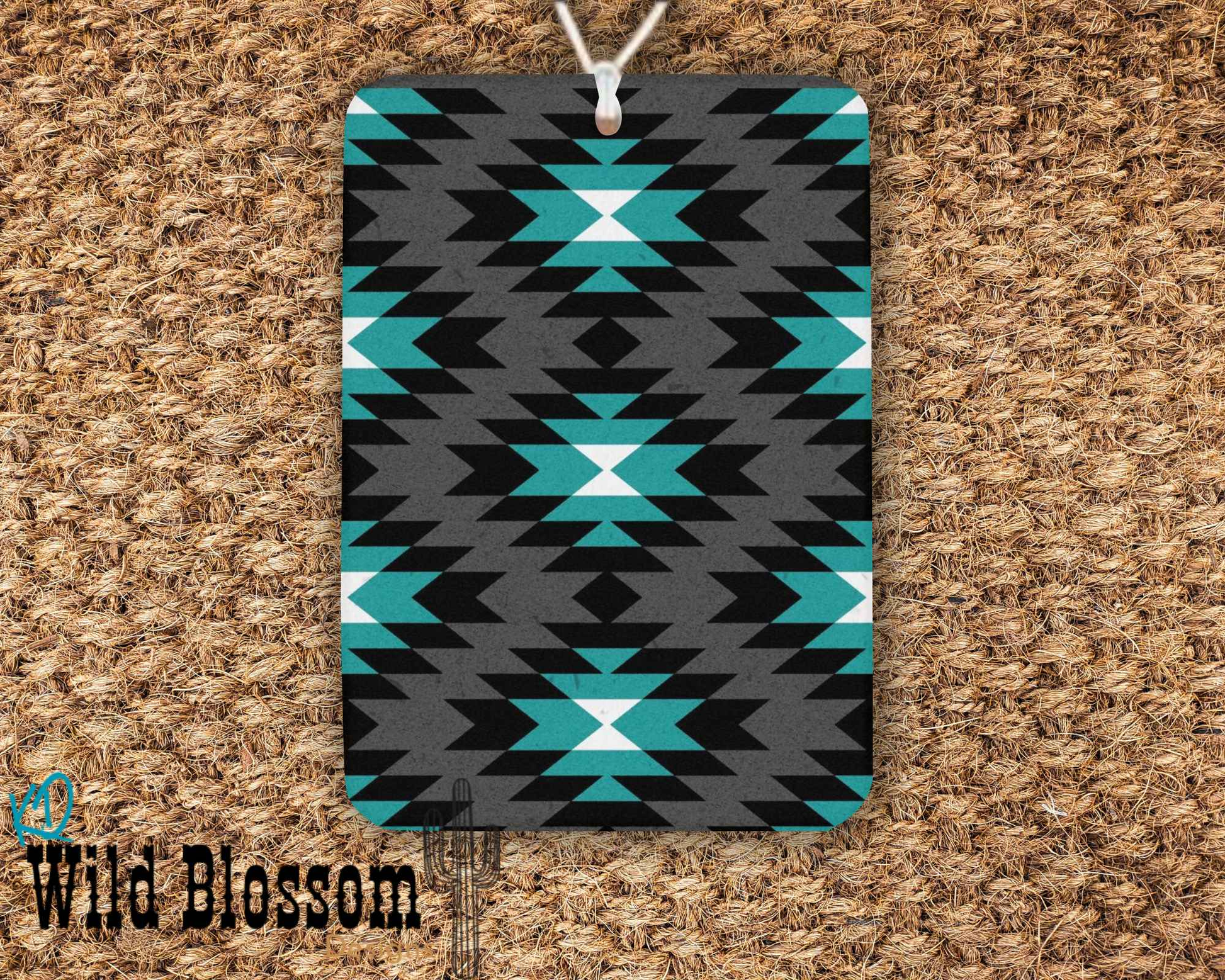 Turquoise Aztec Felt Freshie