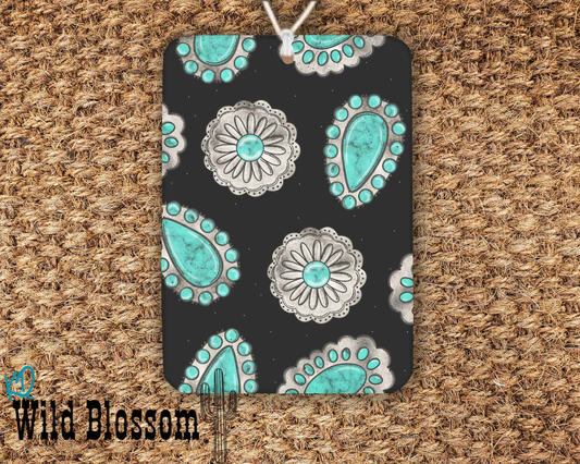 Turquoise Concho Felt Freshie