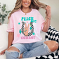 Peace Out Cowboy Tee Light Pink