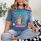 Peace Out Cowboy Tee Indigo Blue