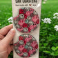 Pink Retro Happy Face Car Coasters