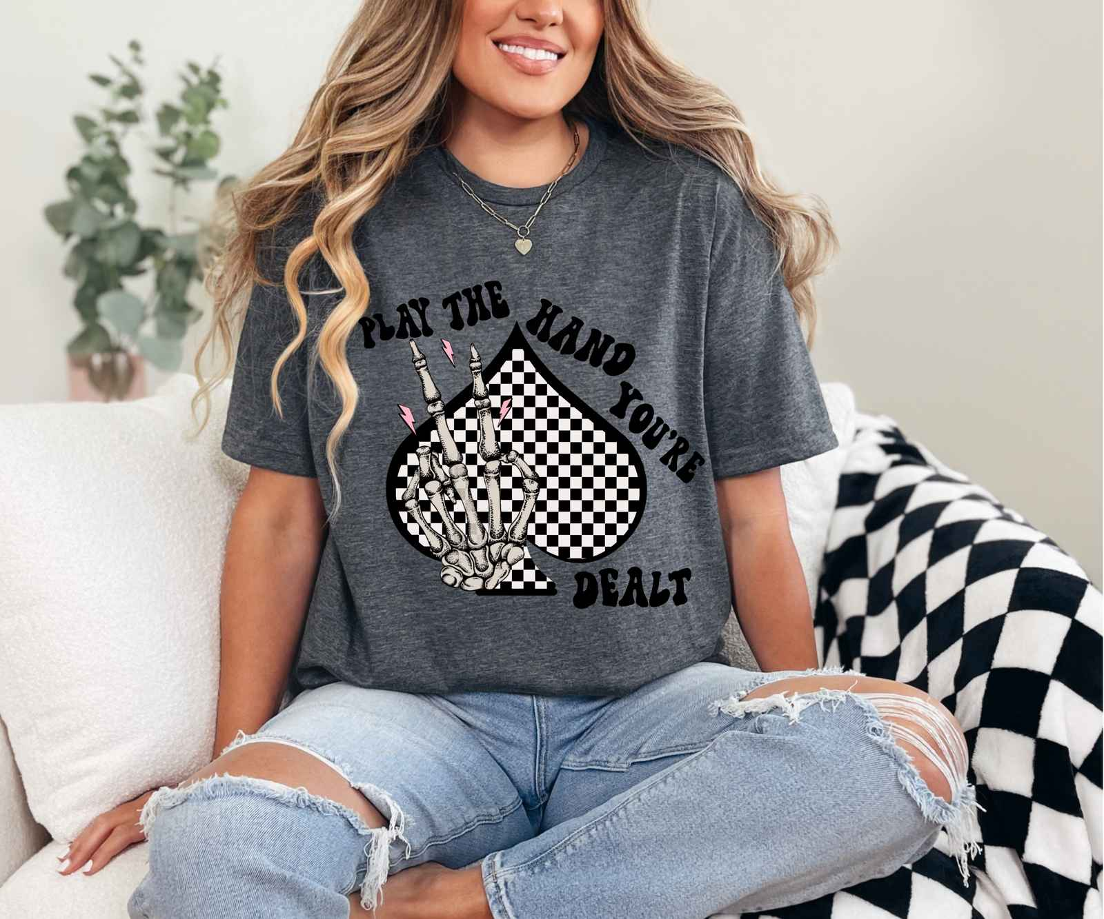 Play the Cards You’re Dealt Tee Dark Heather