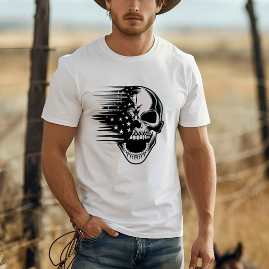 Skeleton Skull Shirt White