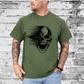 Skeleton Skull Shirt Heather Military Green