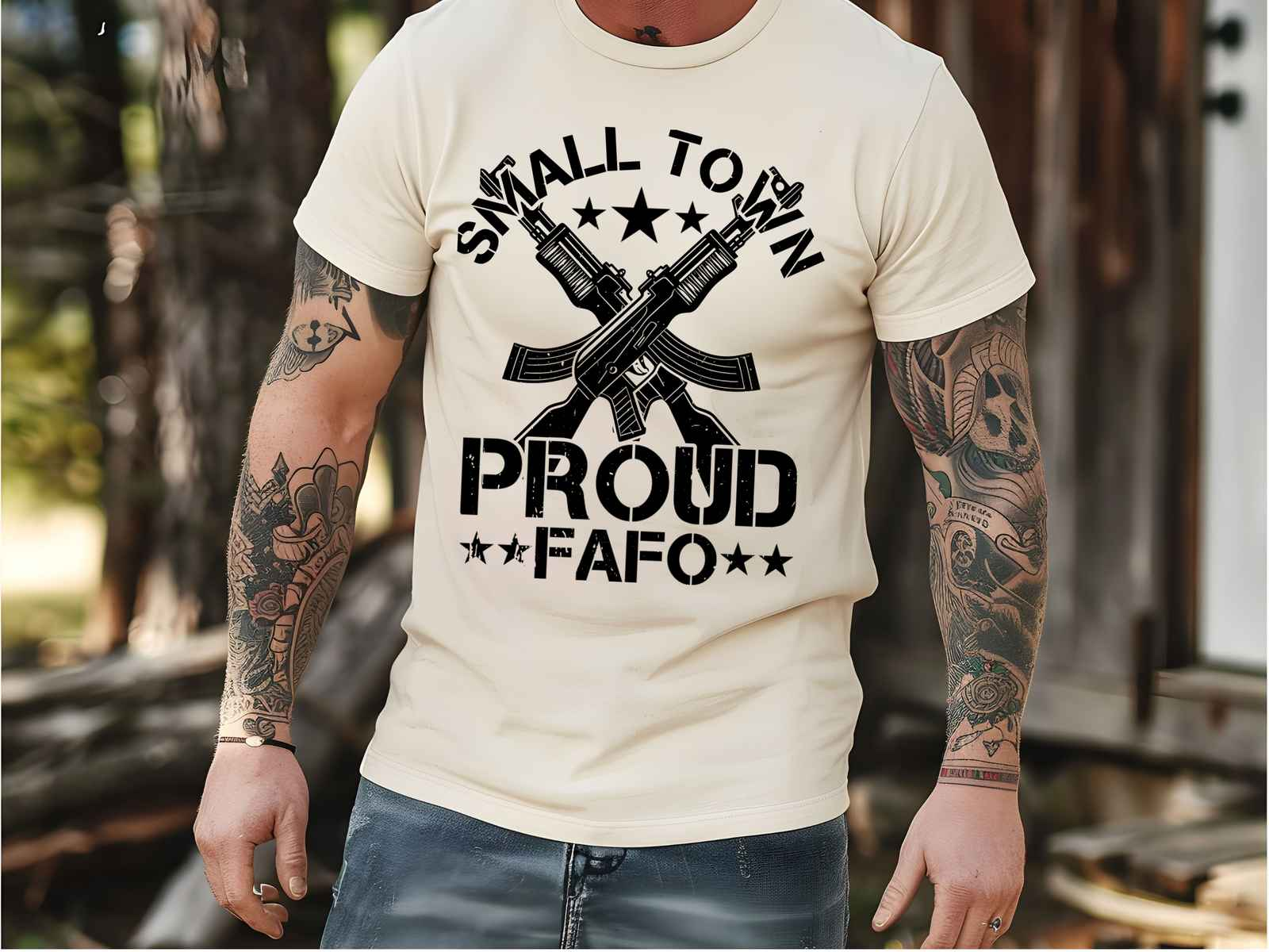Small Town Proud Shirt Natural