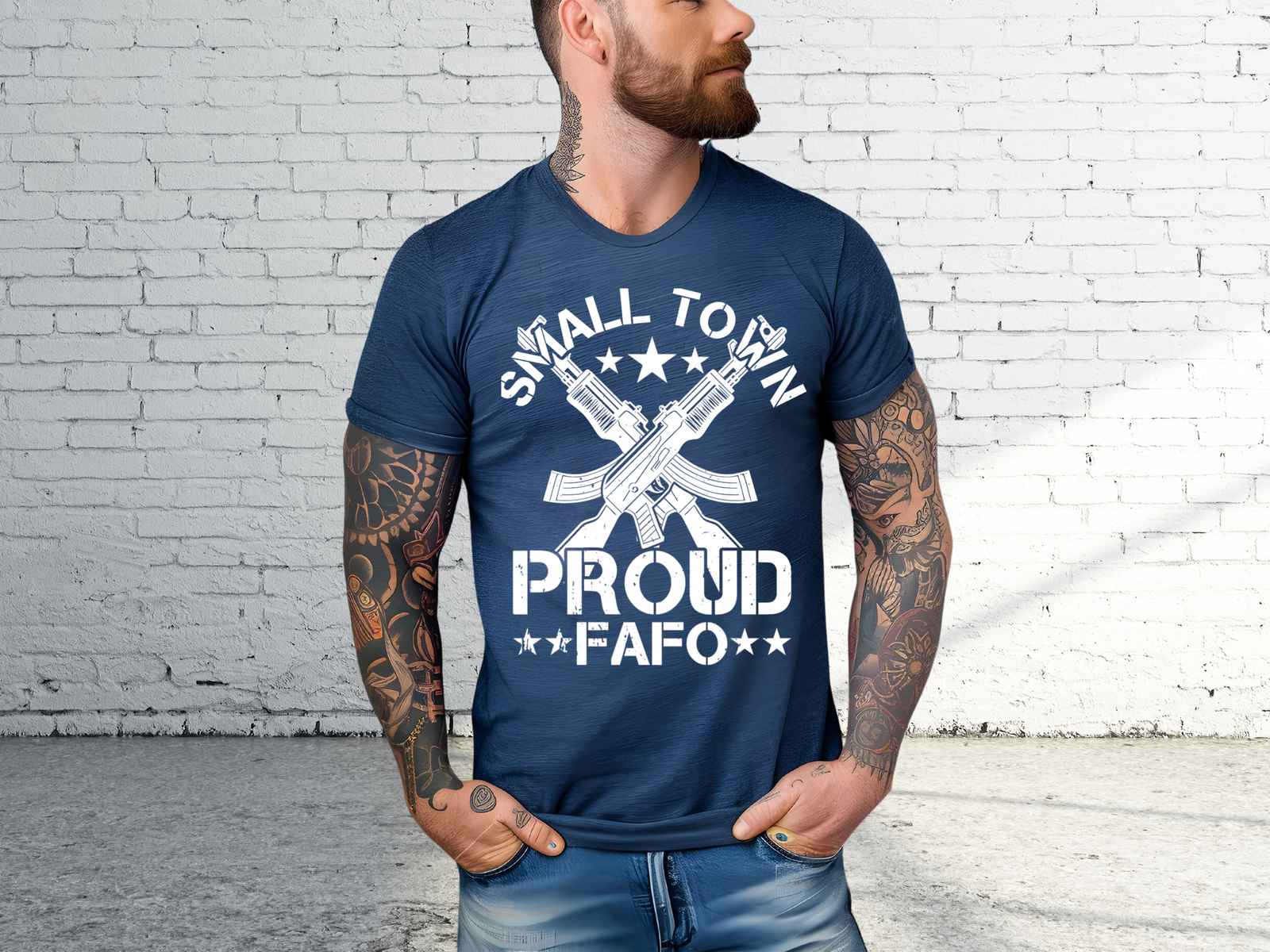 Small Town Proud Shirt Navy