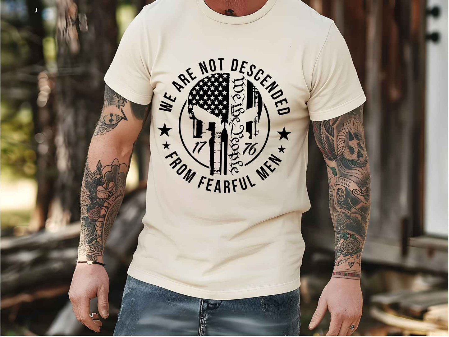 We Are Not Descended Shirt Natural