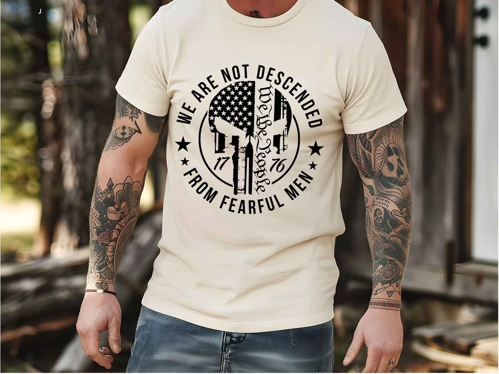 We Are Not Descended Shirt Natural