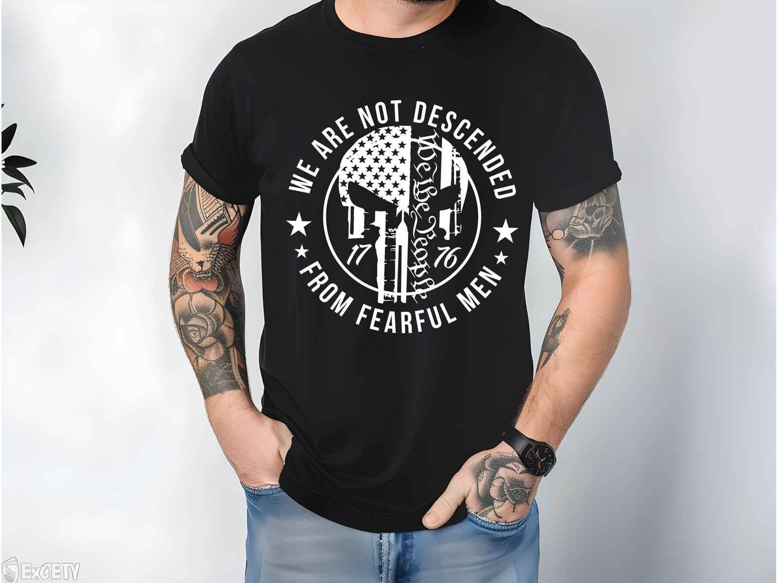 We Are Not Descended Shirt Black