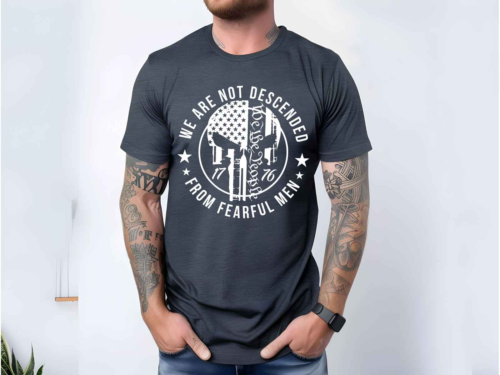 We Are Not Descended Shirt Dark Heather