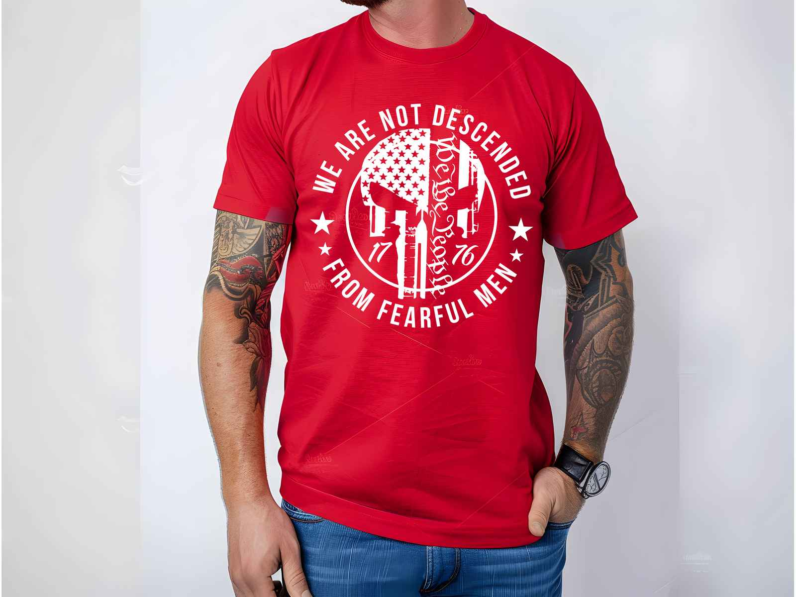 We Are Not Descended Shirt Red