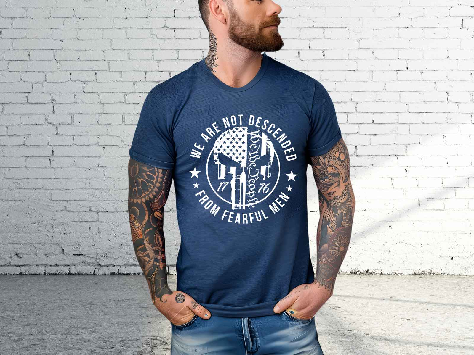 We Are Not Descended Shirt Navy