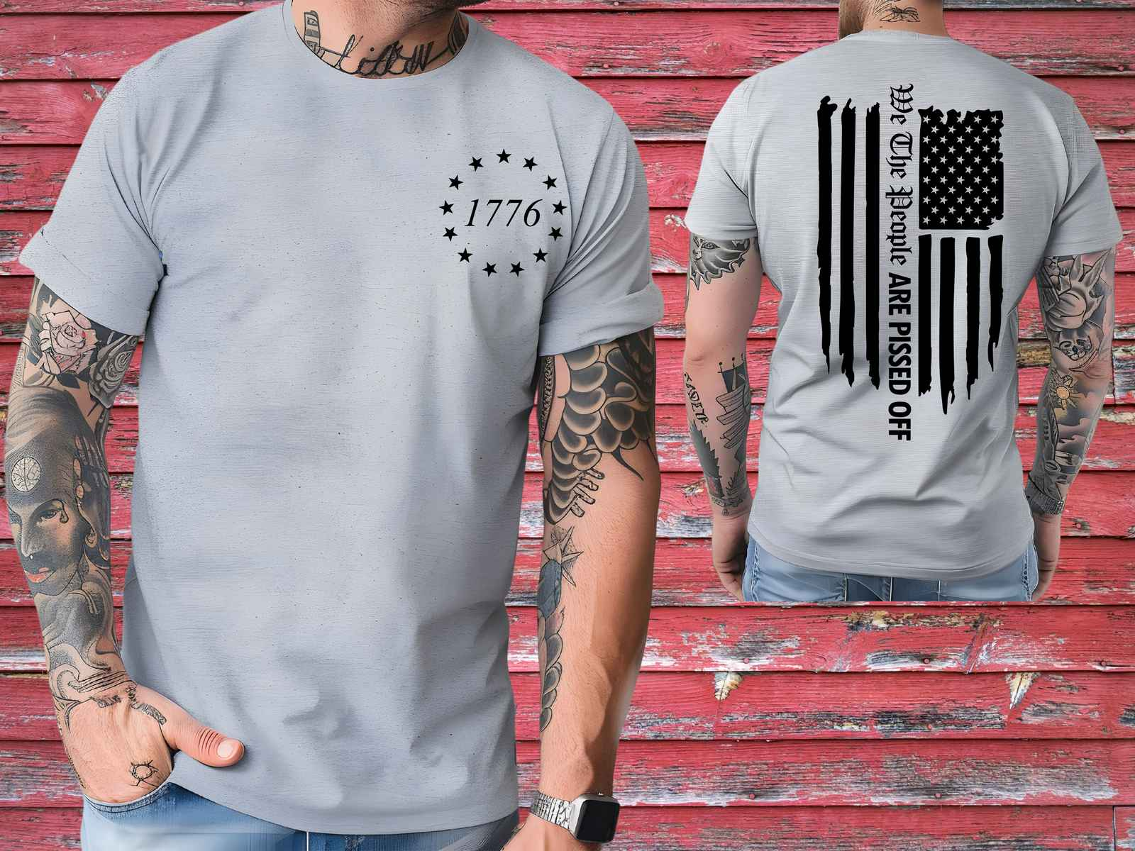 We the People are Pissed Off Shirt Athletic Gray