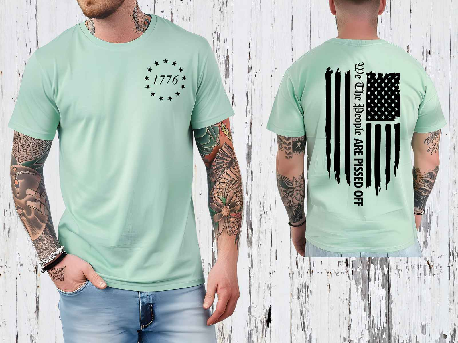 We the People are Pissed Off Shirt Mint Green
