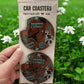 Western Punchy Car Coasters