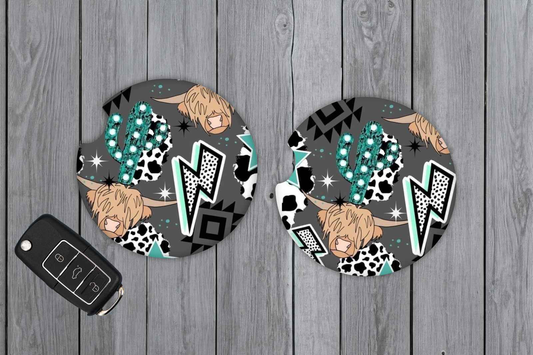 Western Vibes Car Coasters