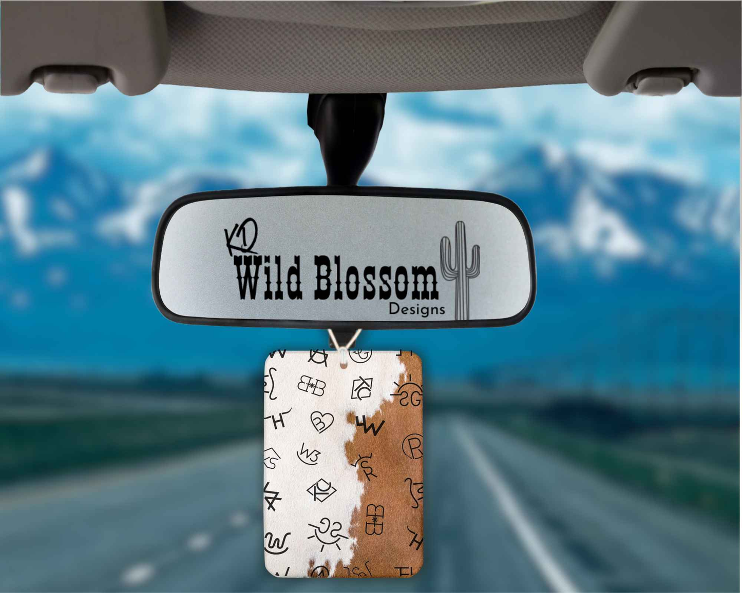 Cowhide Branded Felt Freshie